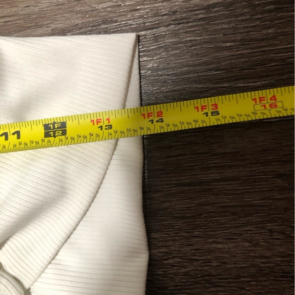 Bershka White Ribbed Ring Detail O-Ring Crop Top - Small - Picture 6 of 8